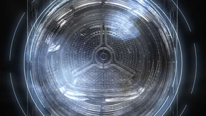 Smart Dual Spray en el interior del tambor