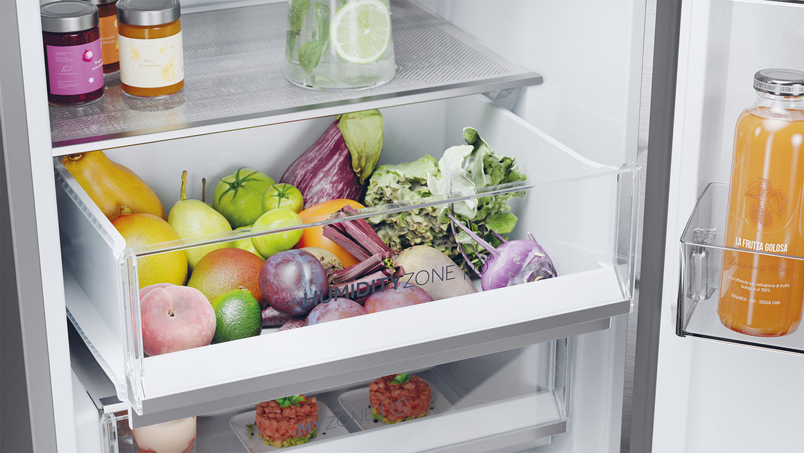 What does the humidity zone in a fridge do?