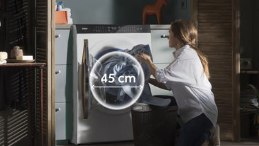 Un acceso amplio para una colada más cómoda