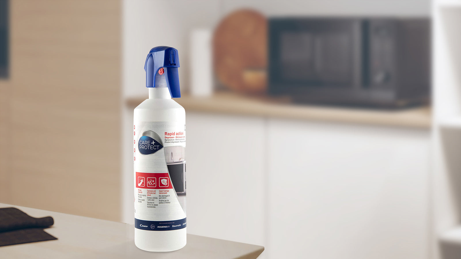 Degreaser for microwave ovens