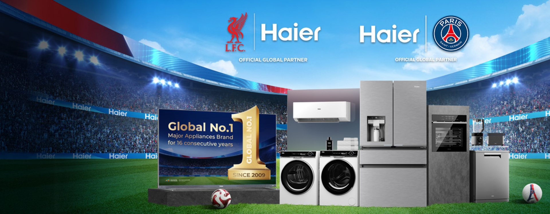 Partenariat Haier, Liverpool FC et PSG