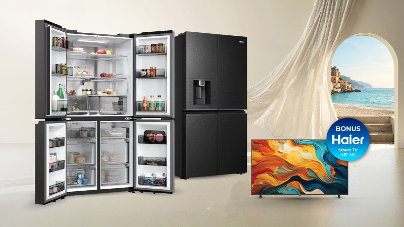 Izkoristite odlično priložnost in ob nakupu izbranih hladilnikov Horizon prejmite Haier Smart TV kot bonus!
