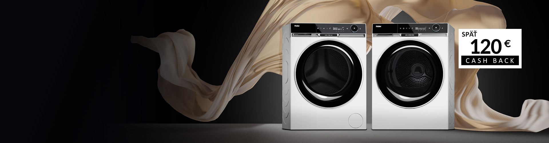 Získajte CashBack v hodnote 120 Eur späť k vybraným spotrebičom Haier