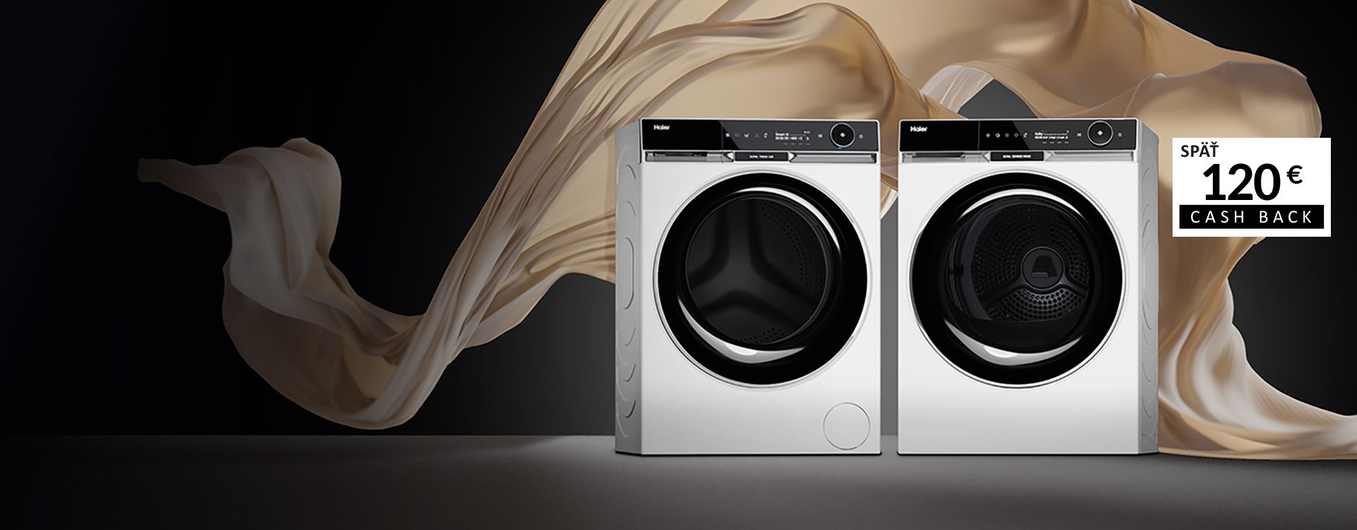 Získajte CashBack v hodnote 120 Eur späť k vybraným spotrebičom Haier