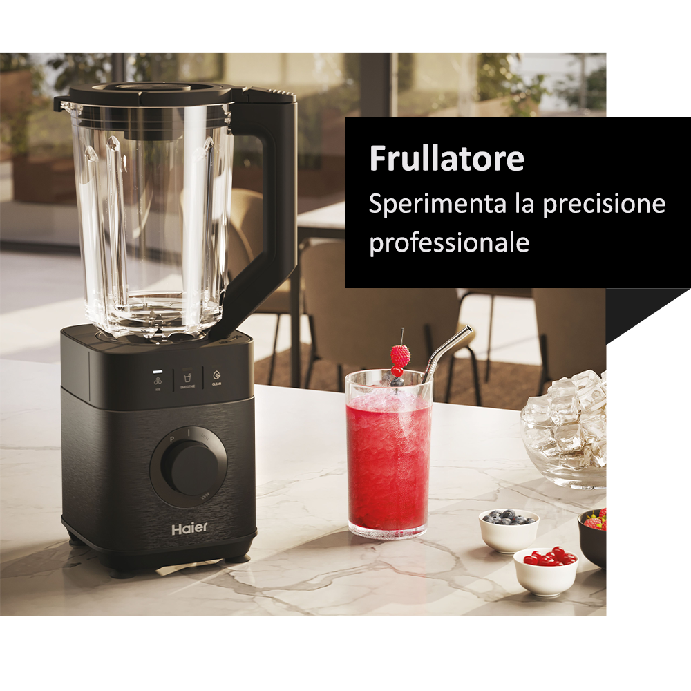 Frullatore Haier I-Master Serie 5 - 1200W, Funzione Ice Crush, Pulizia Automatica, Nero - Foto 2