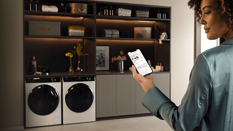 Haier-droogkast-hOn-app-AI-technologie