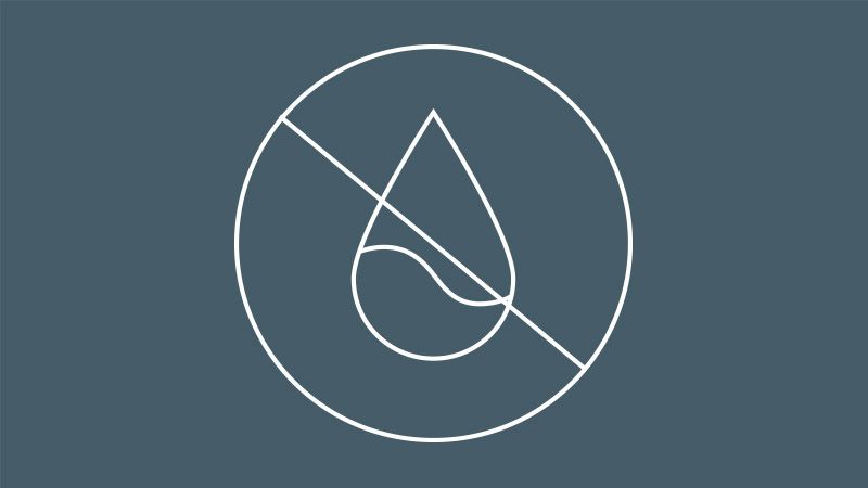 Geen risico op uitlekken. ALT. Water ontdekt veiligheid.