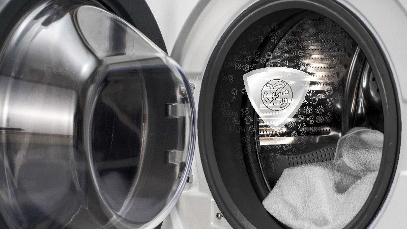 Čistá pračka se sušičkou znamená čisté prádlo