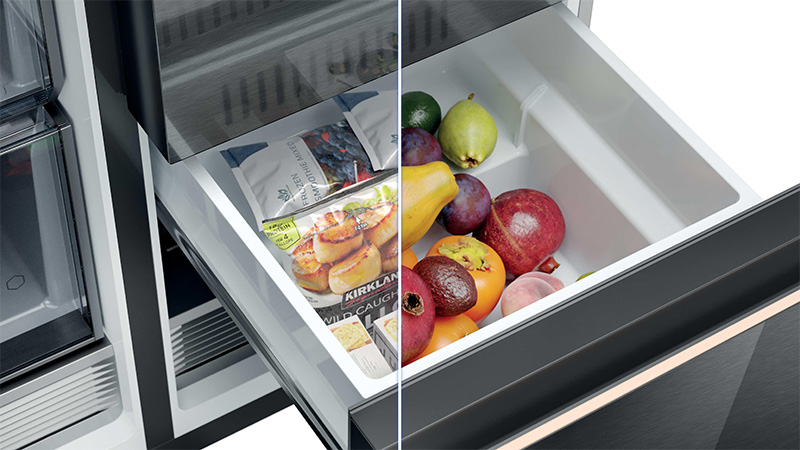 From fridge to freezer ​ and vice-versa at ​your convenience ​