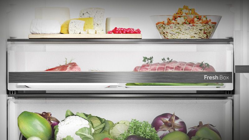 Steady low temperature to better store raw food