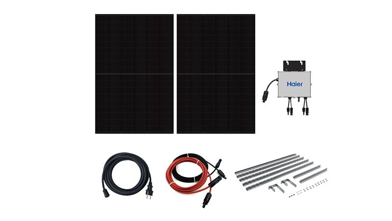 All-in-one-Verpackung für ein Plug&Play-Solarkit