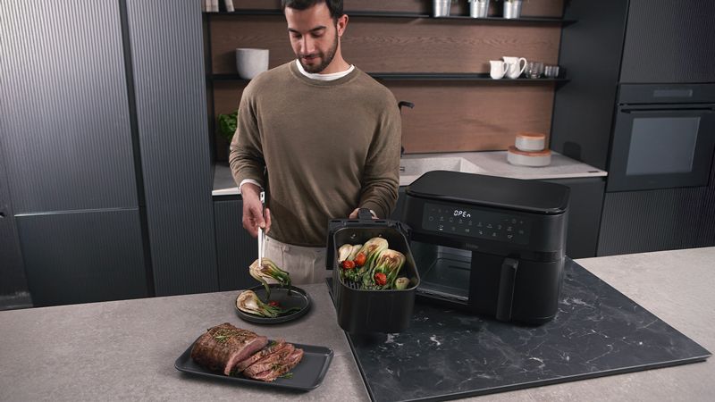 Double-drawer air fryer