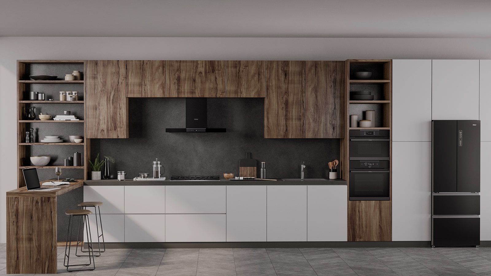 Cucina con elettrodomestici Haier Series 4