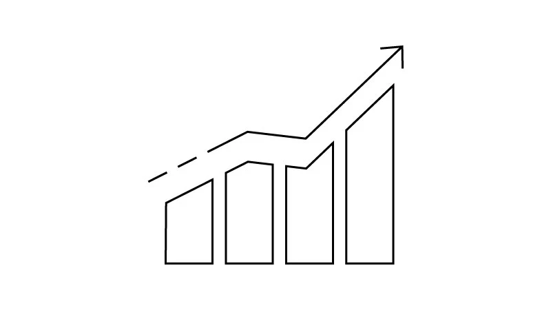 simbolo di un grafico in crescita