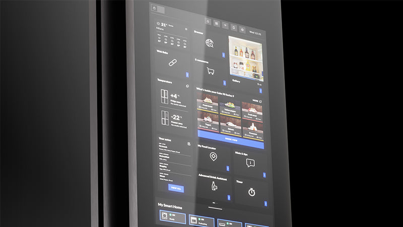 Primo piano del display digitale del frigorifero Haier con opzioni di controllo per temperatura e conservazione alimenti
